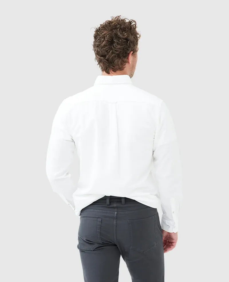 Rodd and Gunn Oxford Sports Fit Plain Shirt Snow-3