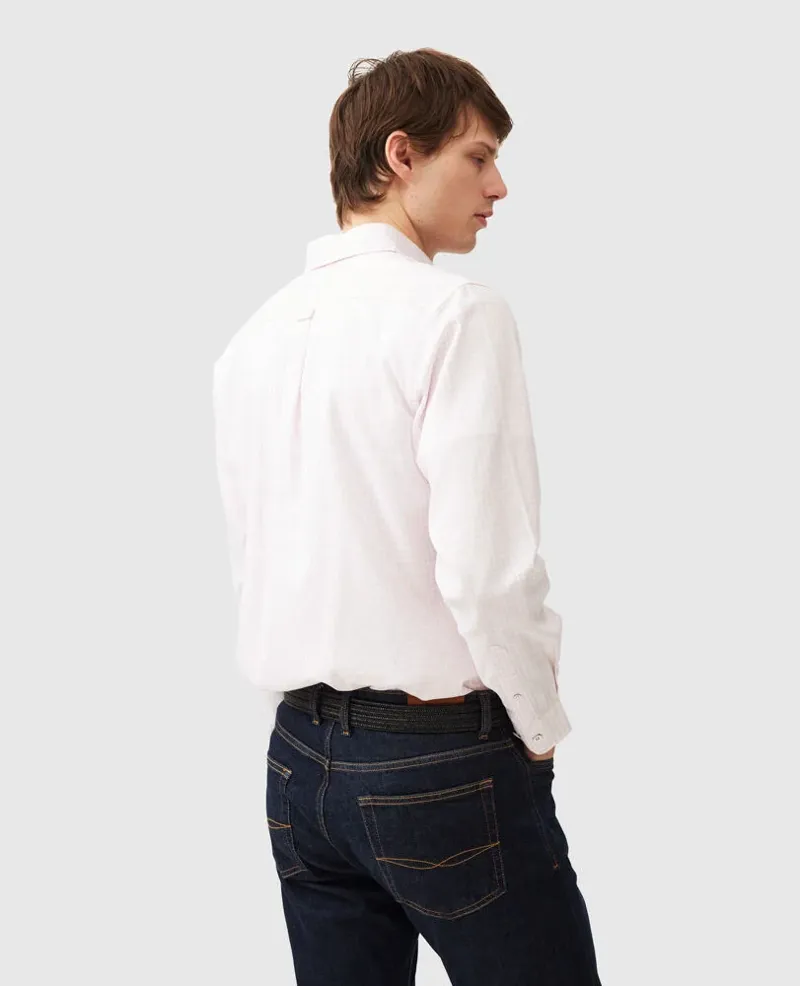 Rodd and Gunn Check Oxford Sports Fit Rosewater-2