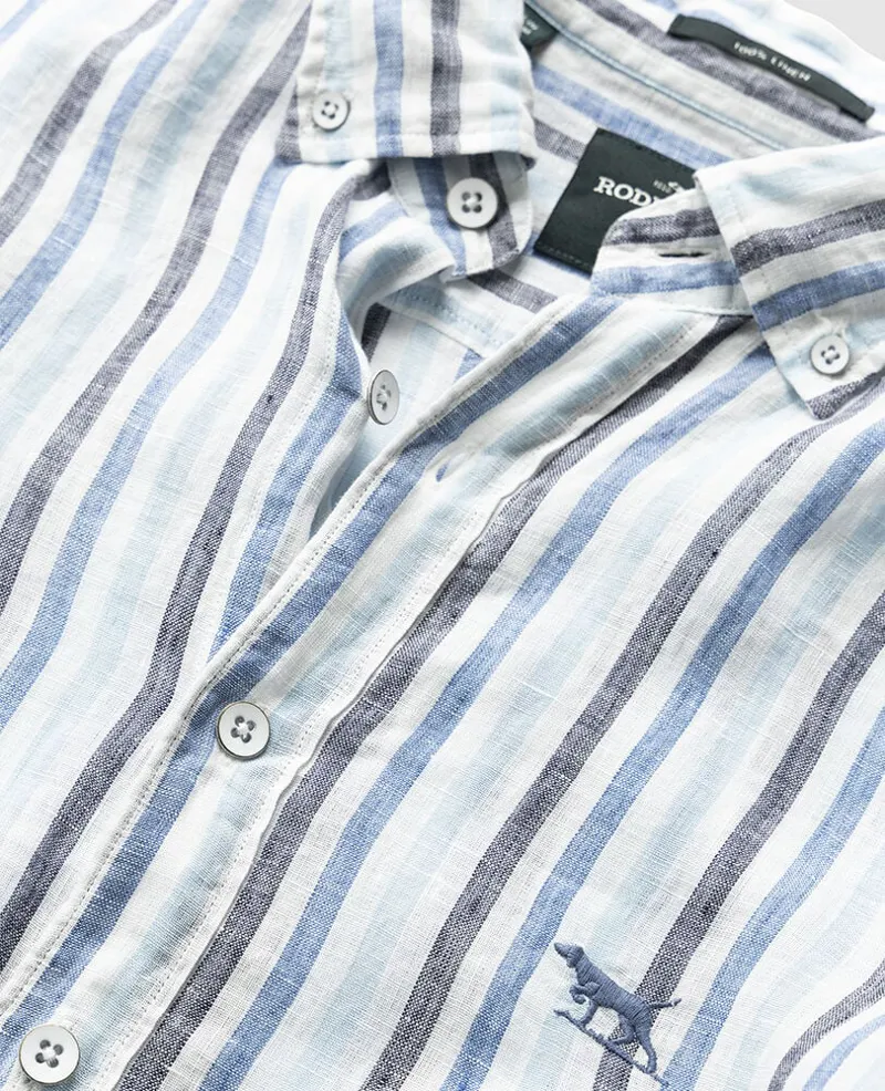 Rodd and Gunn Gimmerburn Linen Shirt Stonewash-4