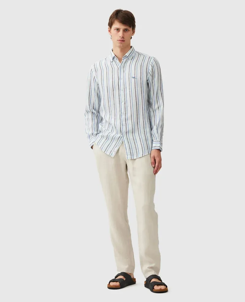 Rodd and Gunn Gimmerburn Linen Shirt Stonewash-2