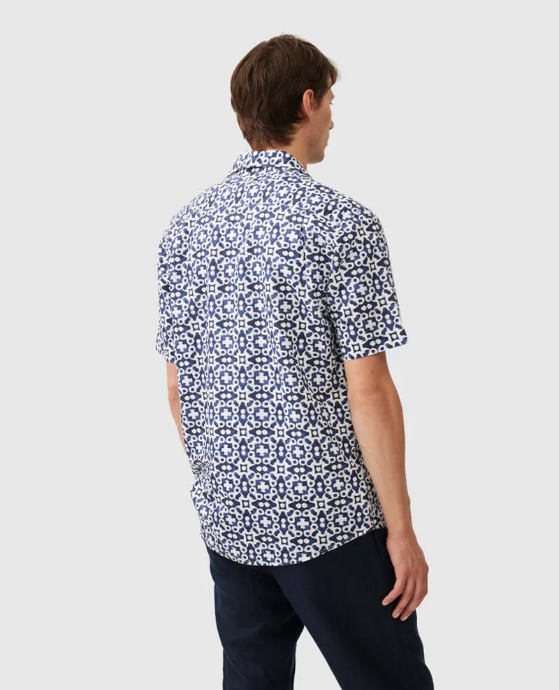 Rodd and Gunn Palliser Bay Short Sleeve Shirt Indigo-2