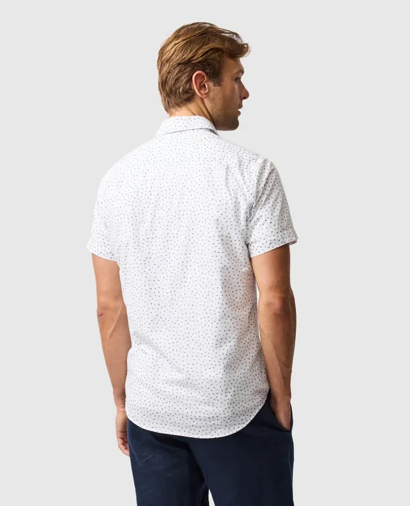 Rodd and Gunn Raview Sports Fit Short Sleeve Shirt in Blanc-3