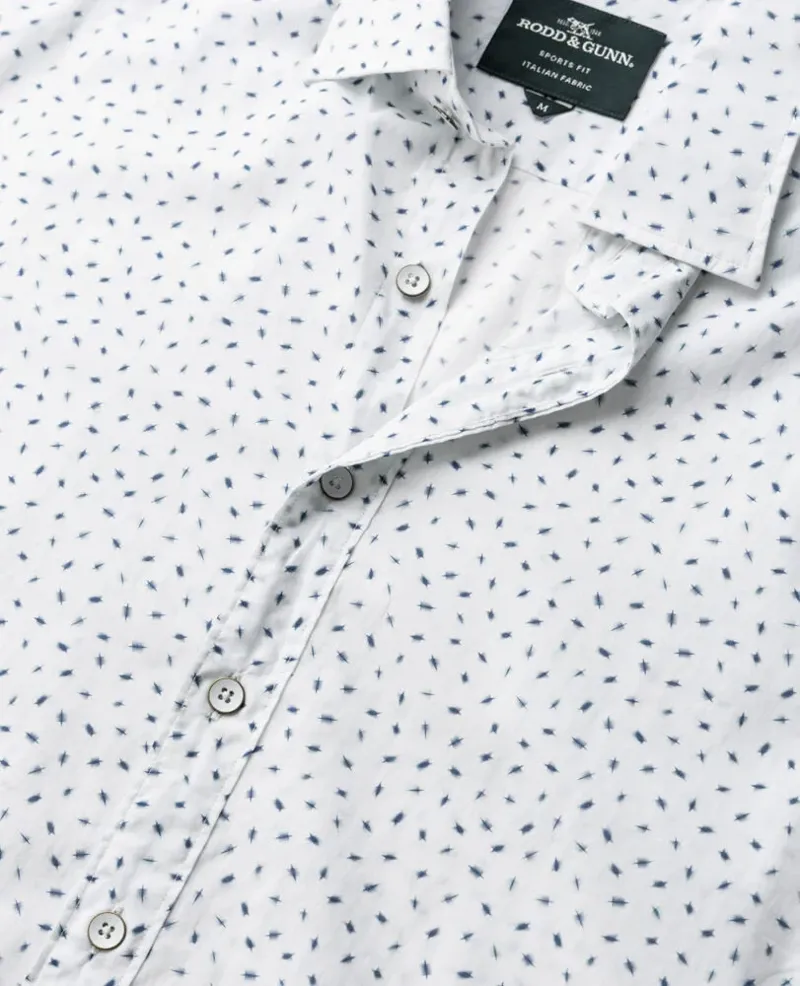 Rodd and Gunn Raview Sports Fit Short Sleeve Shirt in Blanc-4