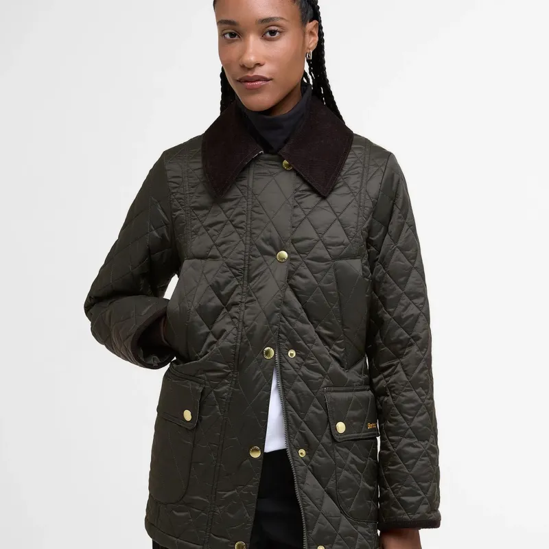 Barbour Modern Beadnell Quilted Jacket in Sage/Ancient-1