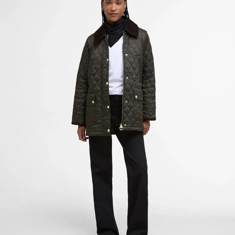Barbour Modern Beadnell Quilted Jacket in Sage/Ancient-2