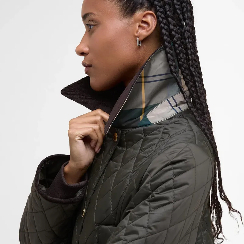 Barbour Modern Beadnell Quilted Jacket in Sage/Ancient-5