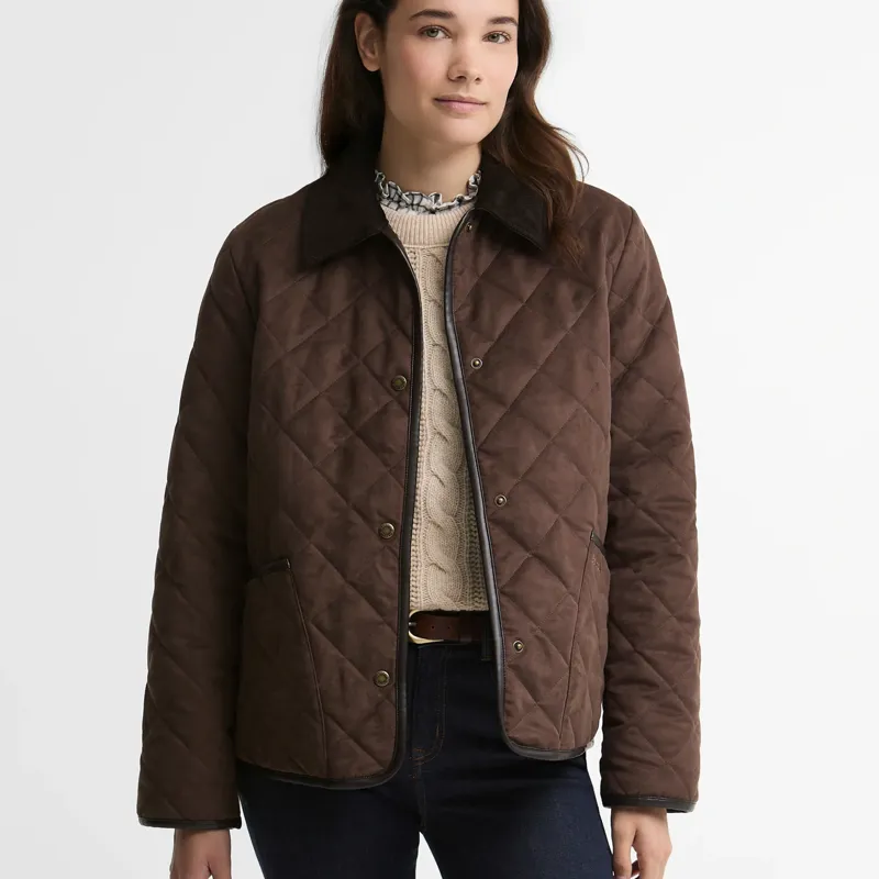 Barbour Sonya Quilted Jacket in Dk Brown/Muted-1