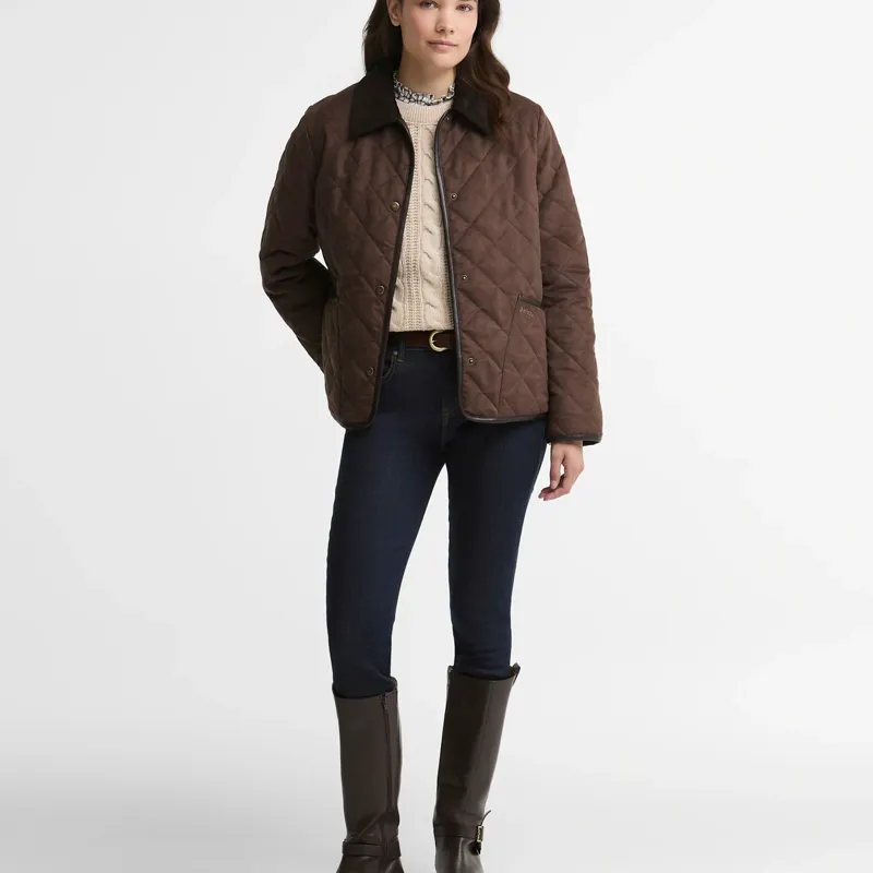 Barbour Sonya Quilted Jacket in Dk Brown/Muted-6