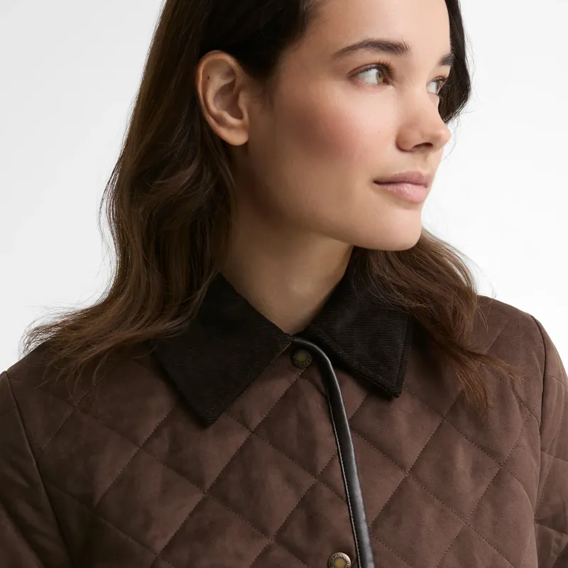 Barbour Sonya Quilted Jacket in Dk Brown/Muted-3