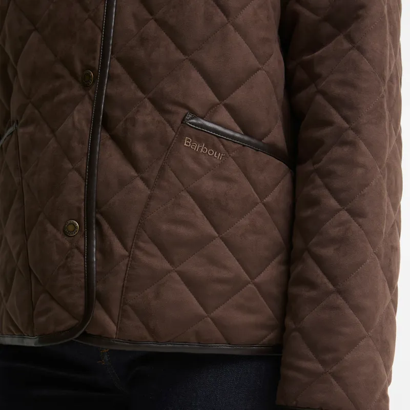 Barbour Sonya Quilted Jacket in Dk Brown/Muted-4
