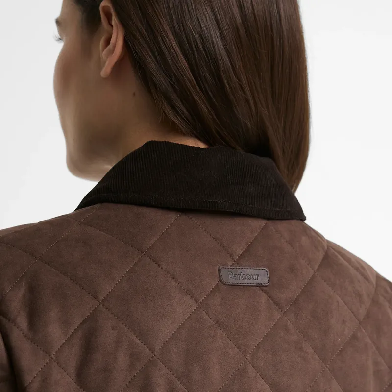 Barbour Sonya Quilted Jacket in Dk Brown/Muted-5