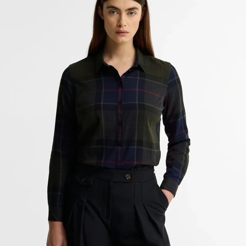 Barbour Bredon Check Long-Sleeved Shirt in Shadow Classic Tartan-1