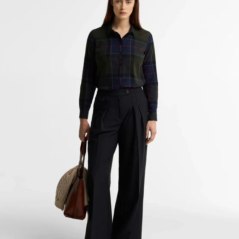 Barbour Bredon Check Long-Sleeved Shirt in Shadow Classic Tartan-5