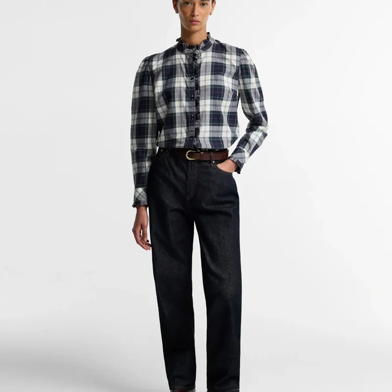 Barbour Aspen Shirt in Lt Evergreen Tartan-3