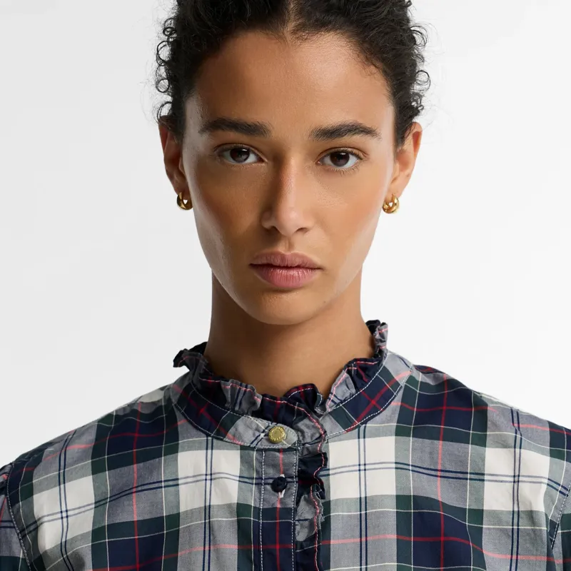 Barbour Aspen Shirt in Lt Evergreen Tartan-4