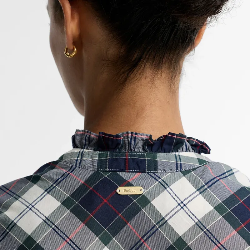 Barbour Aspen Shirt in Lt Evergreen Tartan-5