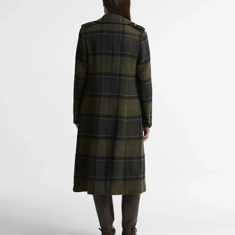 Barbour Cottesmore Checked Wool Coat in Shadow Classic Tartan-2