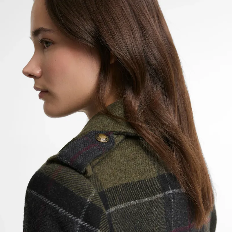 Barbour Cottesmore Checked Wool Coat in Shadow Classic Tartan-5