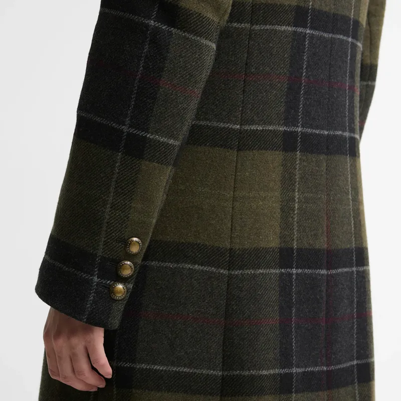 Barbour Cottesmore Checked Wool Coat in Shadow Classic Tartan-6