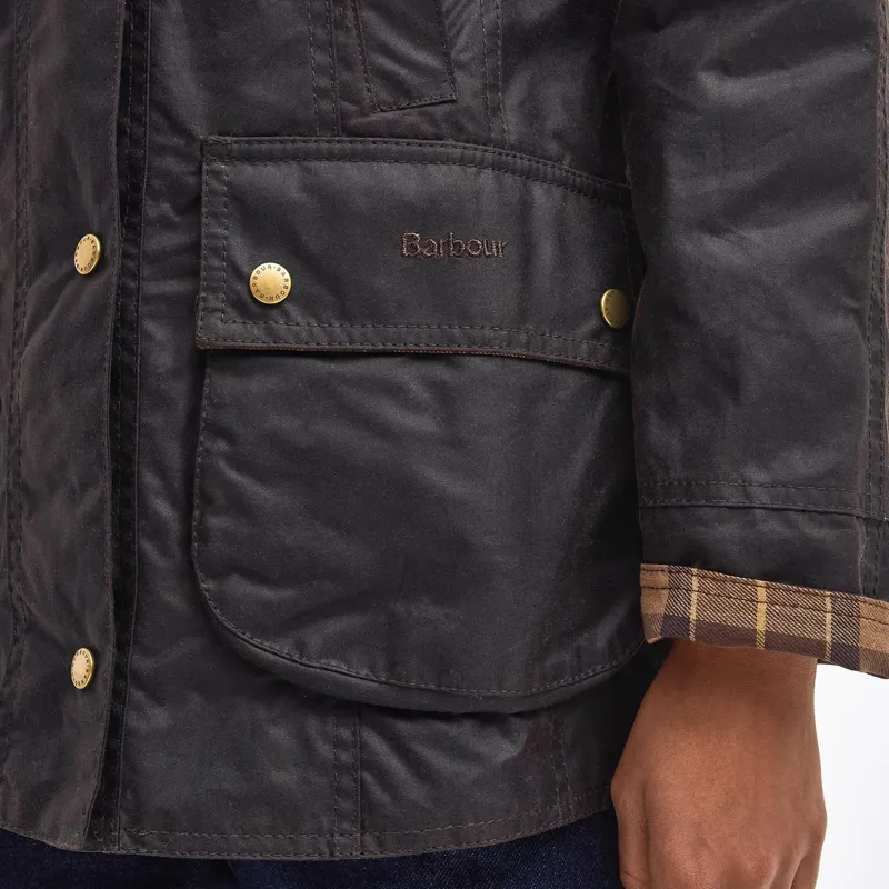 Barbour Beadnell Wax Jacket in Rustic-7