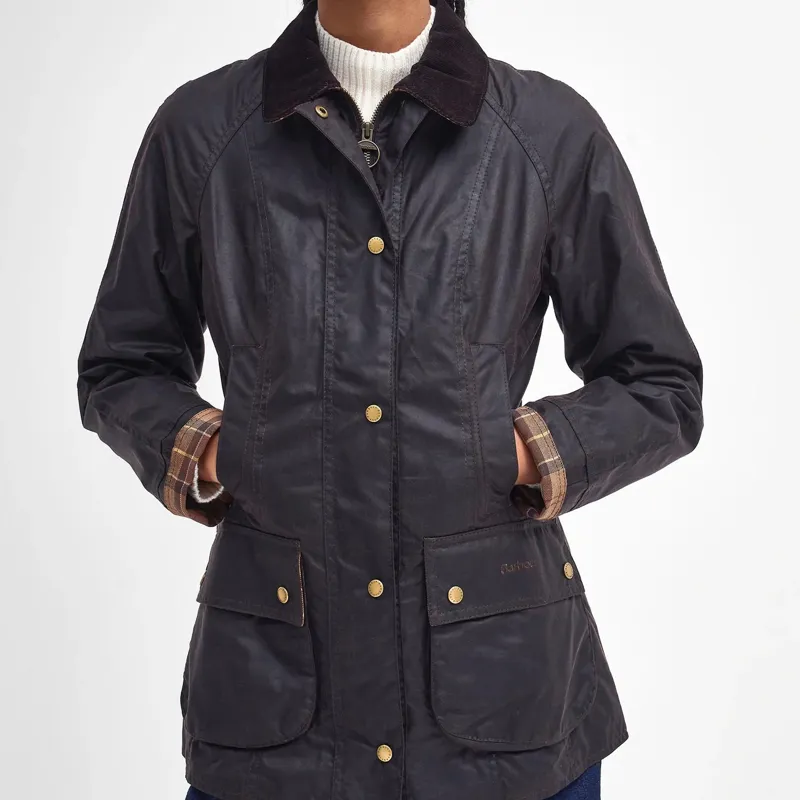 Barbour Beadnell Wax Jacket in Rustic-8