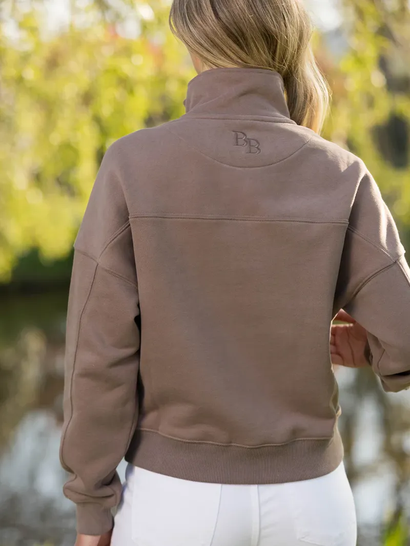 Beaumont and Bear Landscove Women's Pocketed Quarter Zip Otter-3