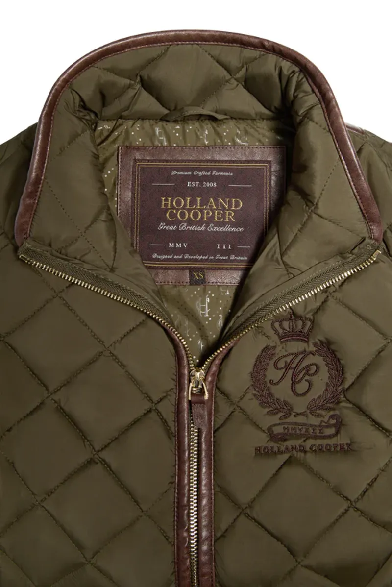 Holland Cooper Lightweight Country Gilet Khaki-1
