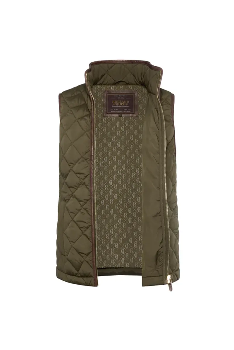 Holland Cooper Lightweight Country Gilet Khaki-2