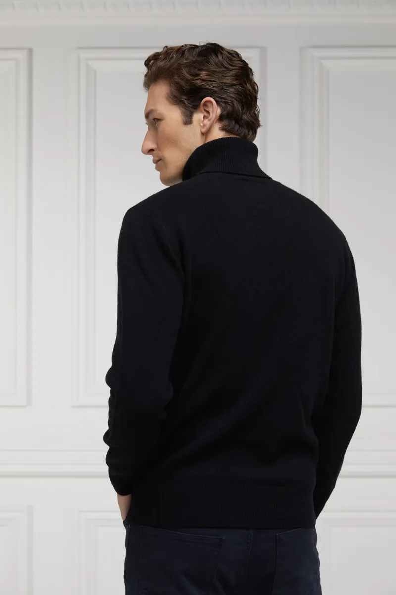 Holland Cooper Byron Roll Neck Knit Black-3