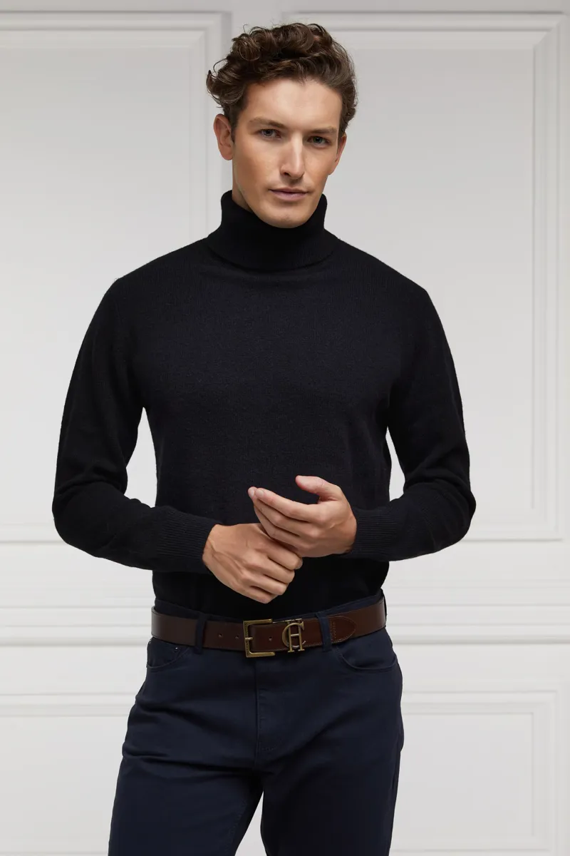 Holland Cooper Byron Roll Neck Knit Black-1