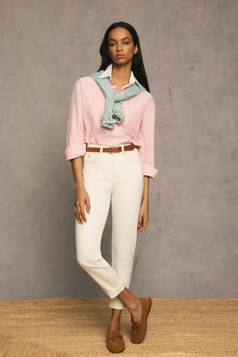 Holland Cooper Chantilly Slim Jean in White-4