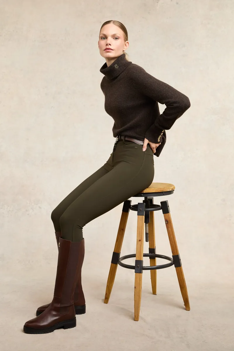 Holland Cooper Contour Trousers in Dark Olive-8