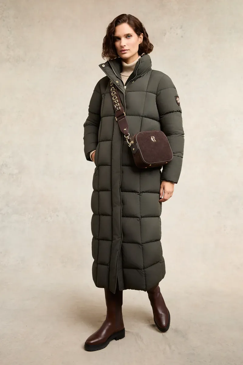 Holland Cooper Carrington Longline Coat Dark Olive-2