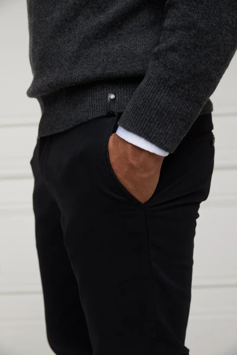 Holland Cooper Byron Crew Neck Knit Charcoal-3