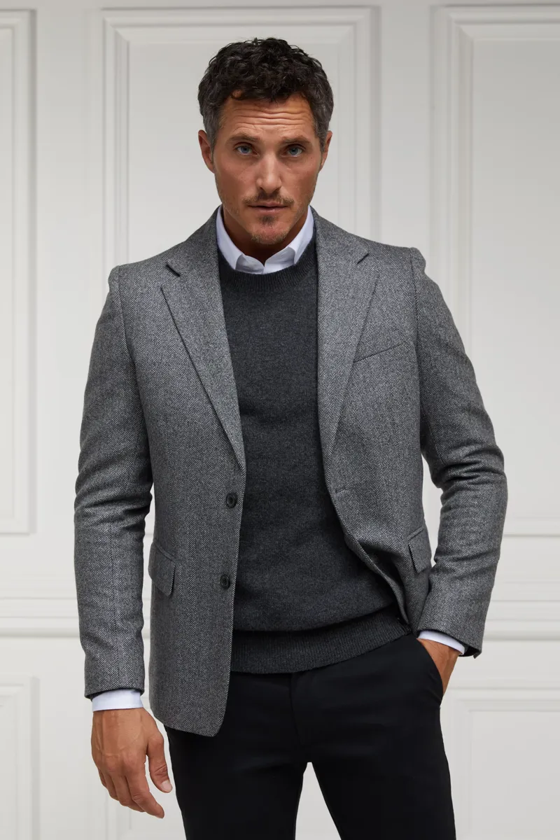 Holland Cooper Byron Crew Neck Knit Charcoal-4