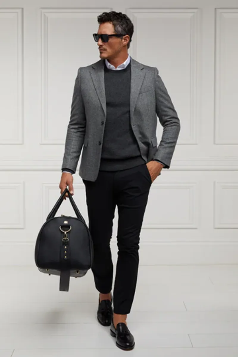 Holland Cooper Byron Crew Neck Knit Charcoal-5