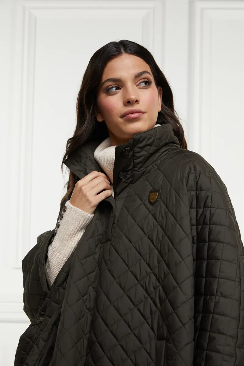 Holland Cooper Brooke Quilted Cape Olive-1