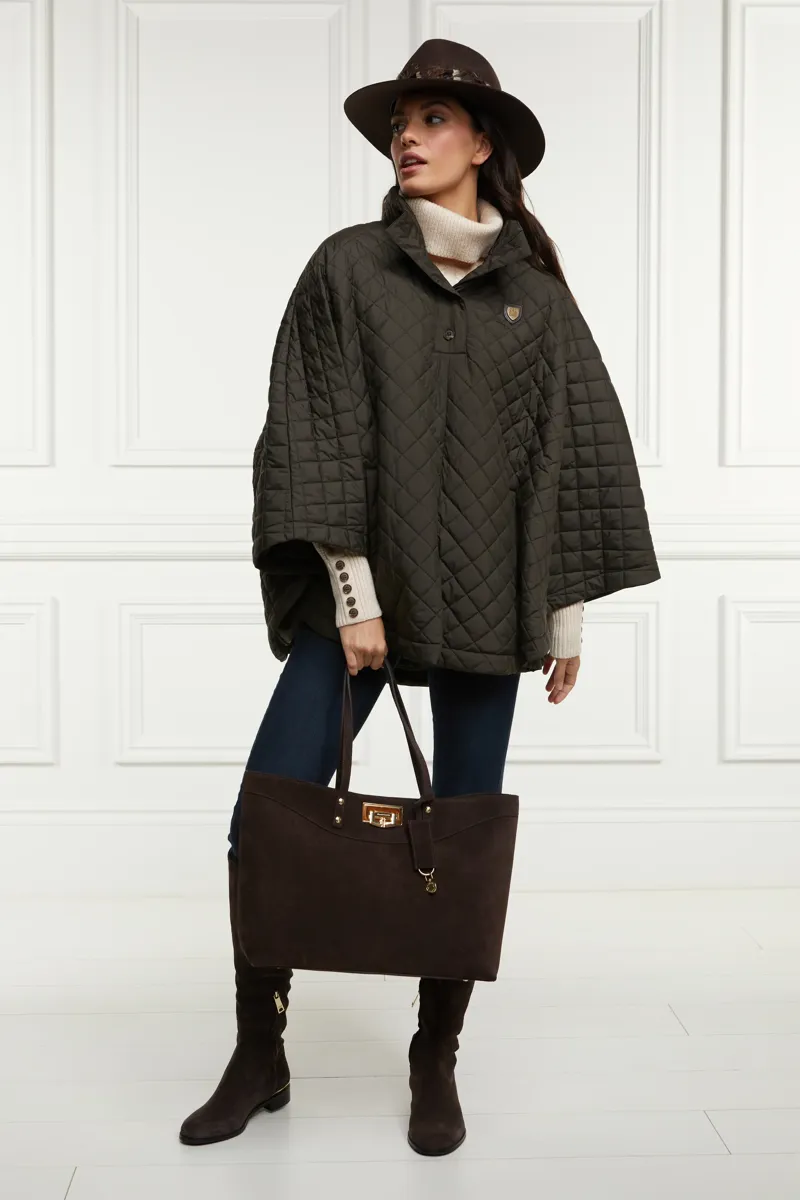 Holland Cooper Brooke Quilted Cape Olive-2