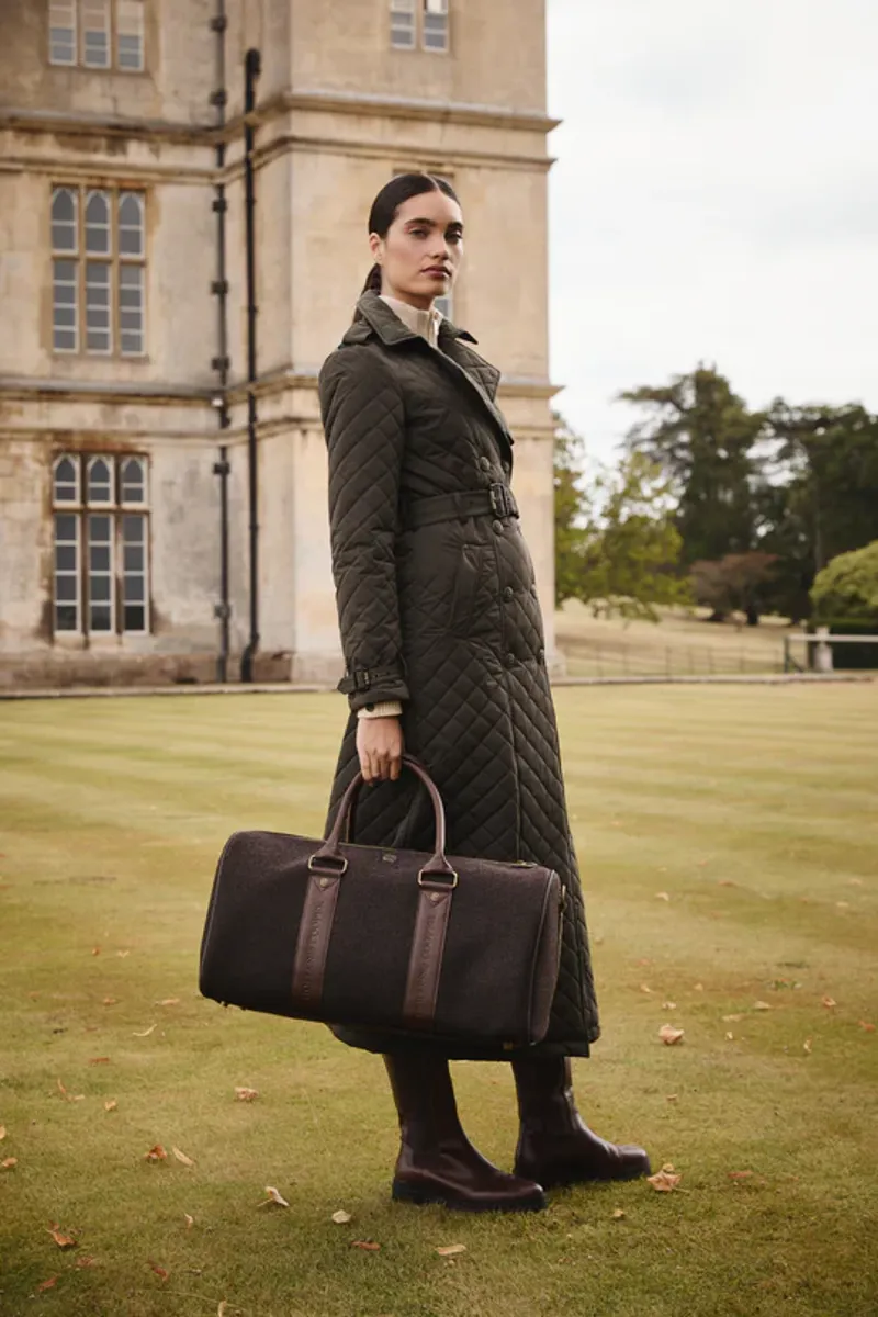 Holland Cooper Regency Holdall Brown Herringbone-1