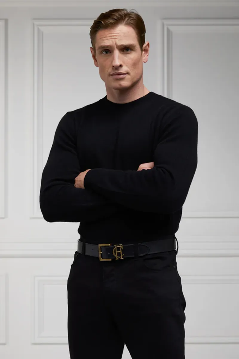 Holland Cooper Byron Crew Neck Knit Black-7