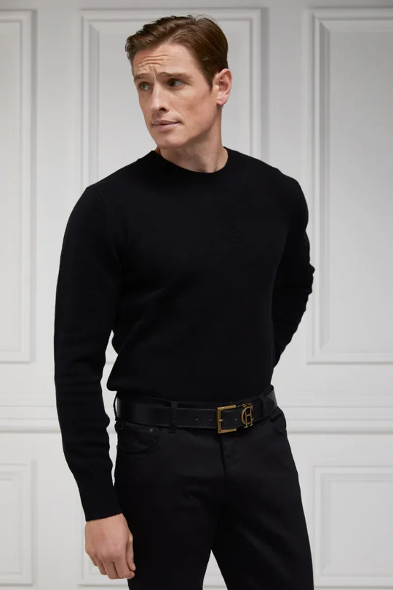 Holland Cooper Byron Crew Neck Knit Black-8