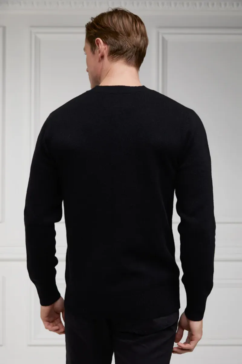 Holland Cooper Byron Crew Neck Knit Black-2