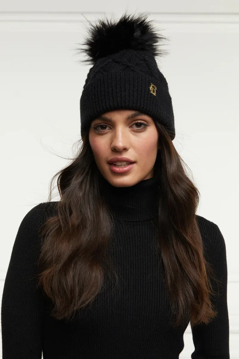 Holland Cooper Cortina Bobble Hat Black-2