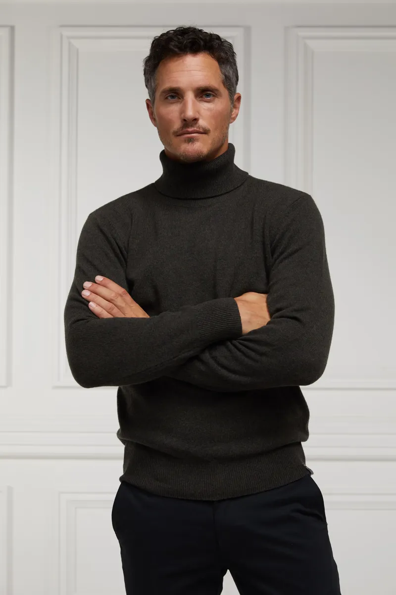 Holland Cooper Byron Roll Neck Knit Charcoal-2