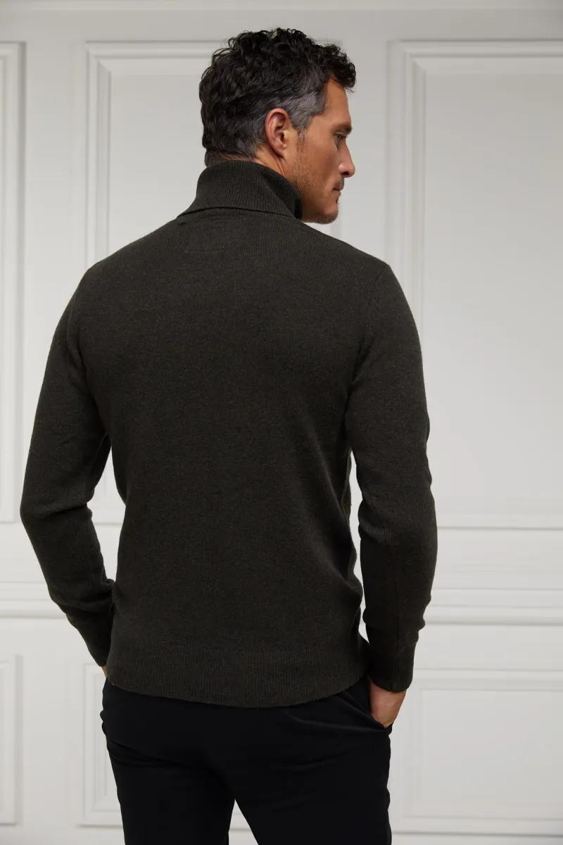 Holland Cooper Byron Roll Neck Knit Charcoal-3