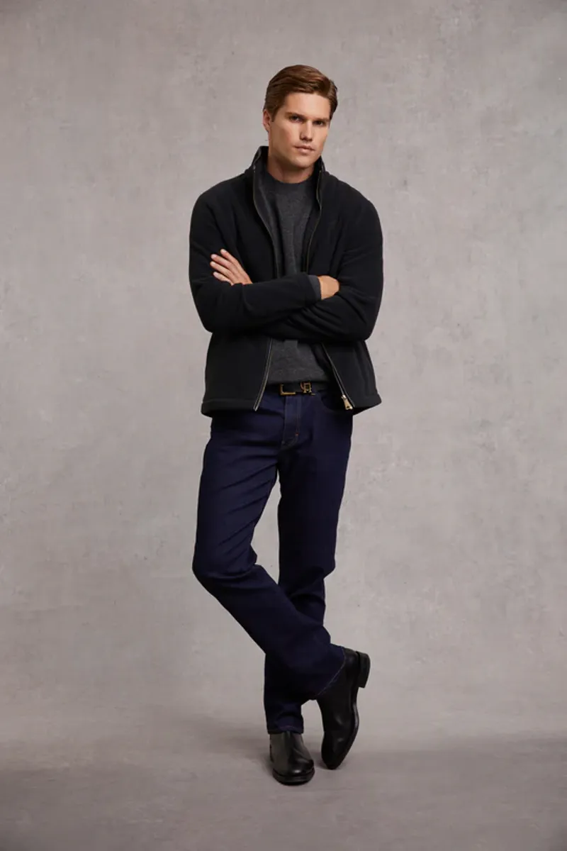 Holland Cooper Men's Fleece Jacket Black-2