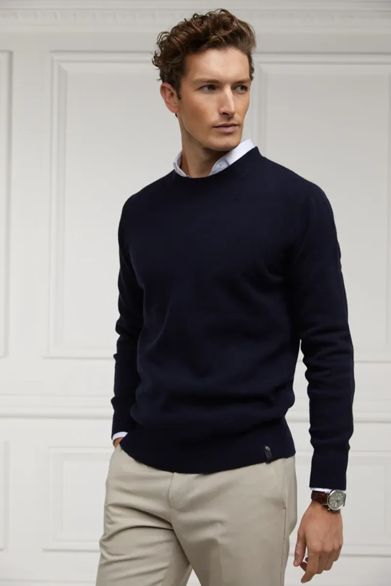 Holland Cooper Byron Crew Neck Knit Navy-2