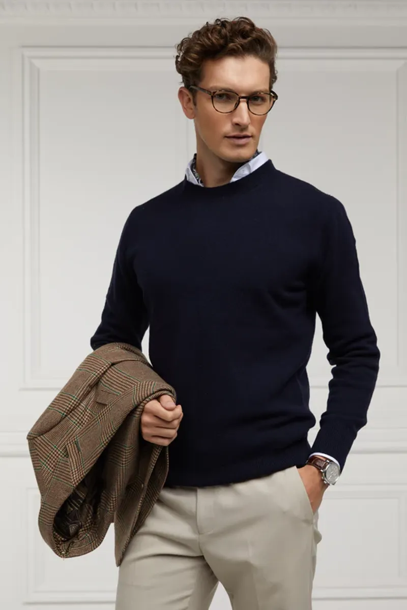 Holland Cooper Byron Crew Neck Knit Navy-3