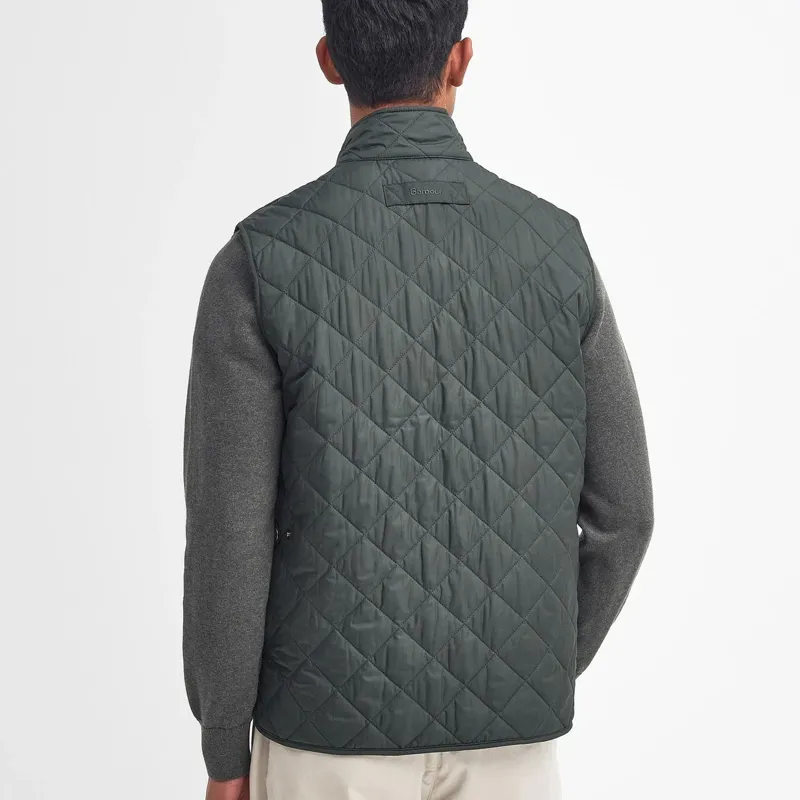 Barbour New Lowerdale Quilted Gilet in Sage-2