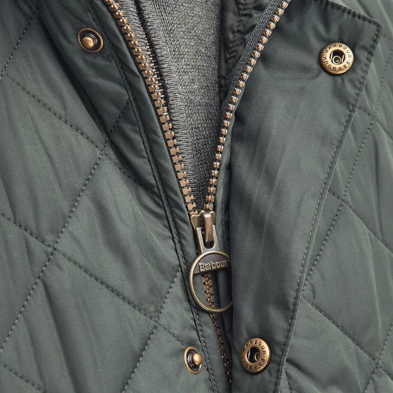 Barbour New Lowerdale Quilted Gilet in Sage-6